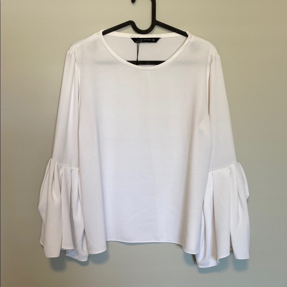 Zara White Blouse